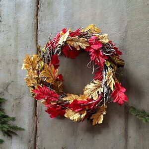 22" Twig Maple Leaf Artificial Wreath